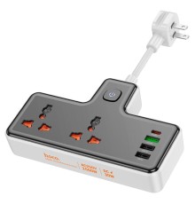 Мережевий подовжувач HOCO AC12 Reise 2-position expansion socket(PD30W/1C3A) Black (6942007607070)