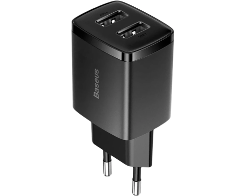 Зарядний пристрій Baseus Compact Charger 2U Black (CCXJ010201)