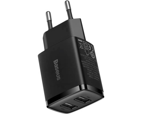 Зарядний пристрій Baseus Compact Charger 2U Black (CCXJ010201)