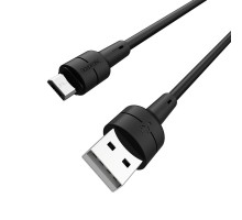 Кабель BOROFONE BX30 USB to Micro  2.4A, 1m, silicone, TPE connectors, Black (BX30MB)
