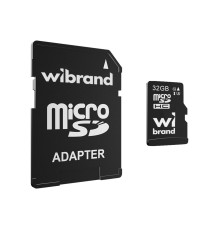 Карта пам'яті microSDHC (UHS-1 U3) Wibrand 32Gb class 10 (adapter SD) (WICDHU3/32GB-A)