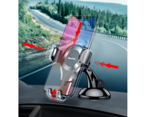 Автотримач для телефона Baseus Osculum Type Gravity Car Mount Black (SUYL-XP01)