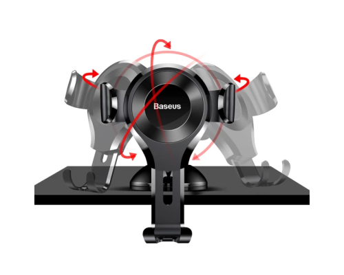 Автотримач для телефона Baseus Osculum Type Gravity Car Mount Black (SUYL-XP01)