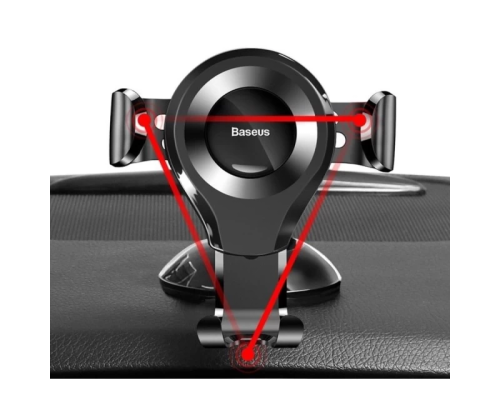 Автотримач для телефона Baseus Osculum Type Gravity Car Mount Black (SUYL-XP01)