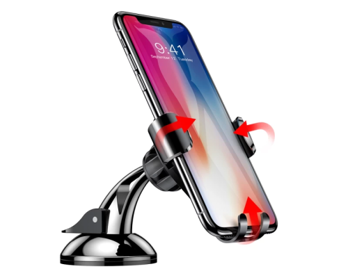 Автотримач для телефона Baseus Osculum Type Gravity Car Mount Black (SUYL-XP01)