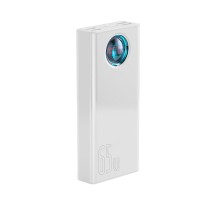Зовнішній акумулятор Baseus Amblight Digital Display Fast Charge Power Bank 30000mAh 65W White (PPLG000102)