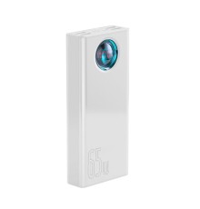 Зовнішній акумулятор Baseus Amblight Digital Display Fast Charge Power Bank 30000mAh 65W White (PPLG000102)