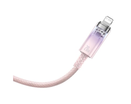 Кабель Baseus Explorer Series Fast Charging Cable with Smart Temperature Control Type-C to iP 20W 1m Pink (CATS010204) Кабель Baseus Explorer Series Fast Charging Cable with Smart Temperature Control Type-C to iP 20W 1m Pink (CATS010204)