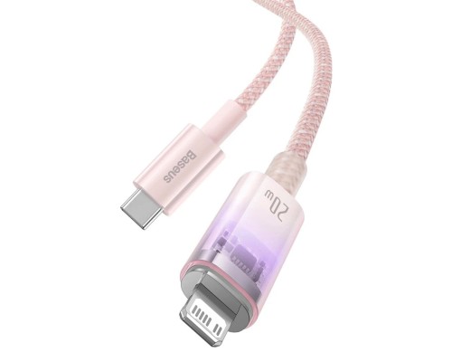 Кабель Baseus Explorer Series Fast Charging Cable with Smart Temperature Control Type-C to iP 20W 1m Pink (CATS010204) Кабель Baseus Explorer Series Fast Charging Cable with Smart Temperature Control Type-C to iP 20W 1m Pink (CATS010204)
