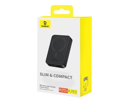 Зовнішній акумулятор Baseus Magnetic Mini Air Wireless Fast Charge Power Bank 10000mAh 20W Cluster Black (P10059001113-00) Зовнішній акумулятор Baseus Magnetic Mini Air Wireless Fast Charge Power Bank 10000mAh 20W Cluster Black (P10059001113-00)
