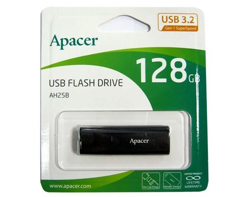 Flash Apacer USB 3.1 AH25B 128Gb Black (AP128GAH25BB-1) Flash Apacer USB 3.1 AH25B 128Gb Black (AP128GAH25BB-1)