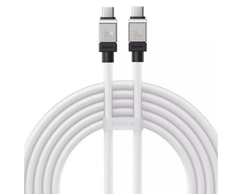 Кабель Baseus CoolPlay Series Fast Charging Cable Type-C to Type-C 100W 2m White (CAKW000302) Кабель Baseus CoolPlay Series Fast Charging Cable Type-C to Type-C 100W 2m White (CAKW000302)