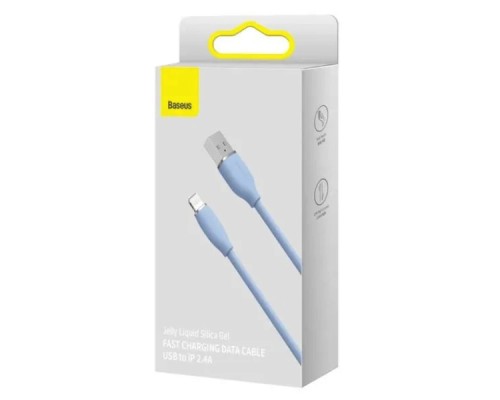 Кабель Baseus Jelly Liquid Silica Gel Fast Charging Data Cable USB to iP 2.4A 2m Blue (CAGD000103) Кабель Baseus Jelly Liquid Silica Gel Fast Charging Data Cable USB to iP 2.4A 2m Blue (CAGD000103)