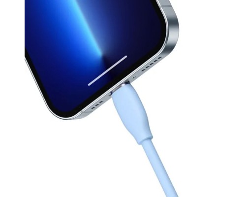 Кабель Baseus Jelly Liquid Silica Gel Fast Charging Data Cable USB to iP 2.4A 2m Blue (CAGD000103) Кабель Baseus Jelly Liquid Silica Gel Fast Charging Data Cable USB to iP 2.4A 2m Blue (CAGD000103)