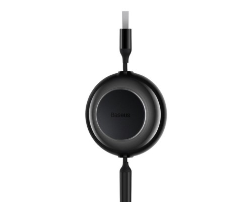 Кабель Baseus Bright Mirror 2 Series Retractable 3-in-1 Fast Charging Data Cable USB to M+L+C 3.5A 1.1m Black (CAMJ010001) Кабель Baseus Bright Mirror 2 Series Retractable 3-in-1 Fast Charging Data Cable USB to M+L+C 3.5A 1.1m Black (CAMJ010001)
