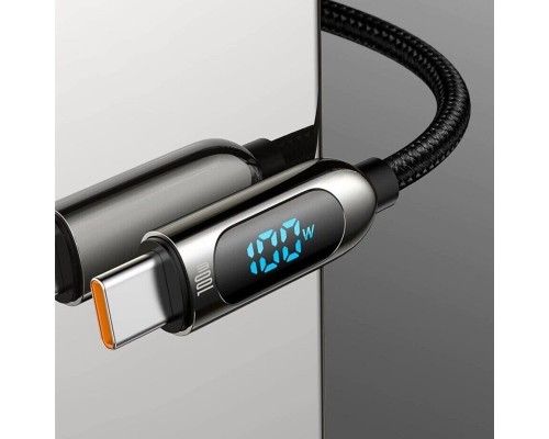 Кабель Baseus Display Fast Charging Data Cable Type-C to Type-C 100W 1m Black (CATSK-B01) Кабель Baseus Display Fast Charging Data Cable Type-C to Type-C 100W 1m Black (CATSK-B01)