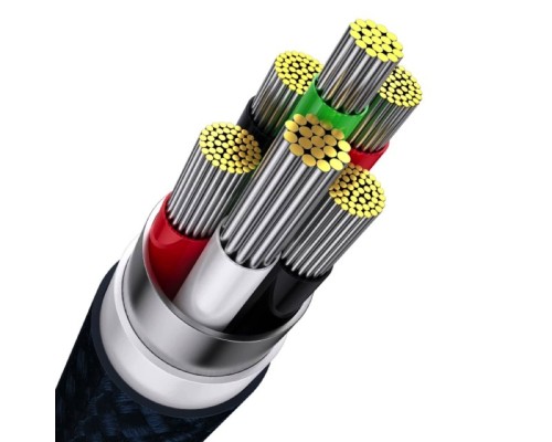 Кабель Baseus Flash Series Ⅱ One-for-three Fast Charging Data Cable USB to M+L+C 100W 1.2m Blue (CASS030003) Кабель Baseus Flash Series Ⅱ One-for-three Fast Charging Data Cable USB to M+L+C 100W 1.2m Blue (CASS030003)