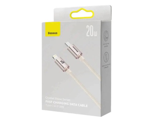 Кабель Baseus Crystal Shine Series Fast Charging Data Cable Type-C to iP 20W 1.2m Pink (CAJY001304) Кабель Baseus Crystal Shine Series Fast Charging Data Cable Type-C to iP 20W 1.2m Pink (CAJY001304)