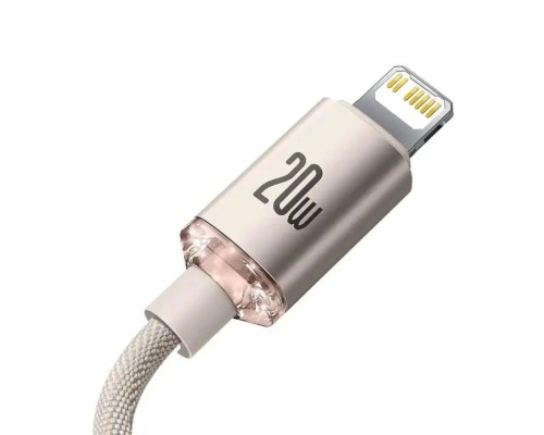 Кабель Baseus Crystal Shine Series Fast Charging Data Cable Type-C to iP 20W 1.2m Pink (CAJY001304) Кабель Baseus Crystal Shine Series Fast Charging Data Cable Type-C to iP 20W 1.2m Pink (CAJY001304)