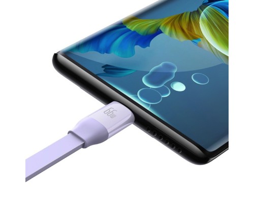 Кабель Baseus Bright Mirror 2 Series Retractable 3-in-1 Fast Charging Data Cable USB to M+L+C 66W 1.1m Purple (CAMJ010105) Кабель Baseus Bright Mirror 2 Series Retractable 3-in-1 Fast Charging Data Cable USB to M+L+C 66W 1.1m Purple (CAMJ010105)