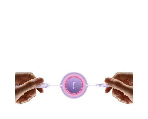 Кабель Baseus Bright Mirror 2 Series Retractable 3-in-1 Fast Charging  Data Cable Type-C to M+L+C 100W 1.1m Purple (CAMJ010205)