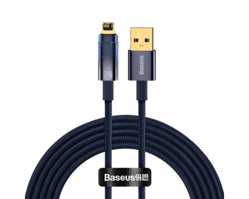 Кабель Baseus Explorer Series Auto Power-Off Fast Charging Data Cable USB to IP 2.4A 1m Blue (CATS000403) Кабель Baseus Explorer Series Auto Power-Off Fast Charging Data Cable USB to IP 2.4A 1m Blue (CATS000403)