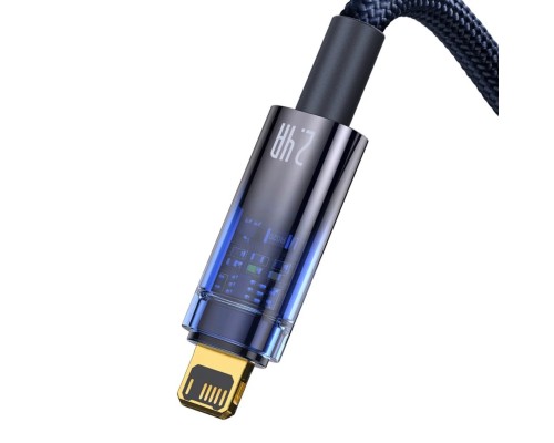 Кабель Baseus Explorer Series Auto Power-Off Fast Charging Data Cable USB to IP 2.4A 1m Blue (CATS000403) Кабель Baseus Explorer Series Auto Power-Off Fast Charging Data Cable USB to IP 2.4A 1m Blue (CATS000403)