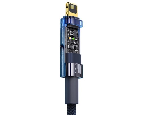 Кабель Baseus Explorer Series Auto Power-Off Fast Charging Data Cable USB to IP 2.4A 1m Blue (CATS000403) Кабель Baseus Explorer Series Auto Power-Off Fast Charging Data Cable USB to IP 2.4A 1m Blue (CATS000403)