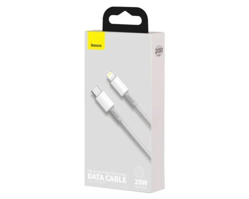 Кабель Baseus High Density Braided Fast Charging Data Cable Type-C to iP PD 20W 2m White (CATLGD-A02) Кабель Baseus High Density Braided Fast Charging Data Cable Type-C to iP PD 20W 2m White (CATLGD-A02)