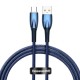 Кабель Baseus Glimmer Series Fast Charging Data Cable USB to Type-C 100W 2m Blue (CADH000503)