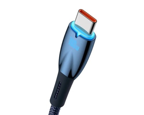 Кабель Baseus Glimmer Series Fast Charging Data Cable USB to Type-C 100W 2m Blue (CADH000503) Кабель Baseus Glimmer Series Fast Charging Data Cable USB to Type-C 100W 2m Blue (CADH000503)