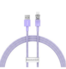 Кабель Baseus Explorer Series Fast Charging Cable with Smart Temperature Control USB to iP 2.4A 1m Purple (CATS010005)