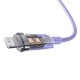 Кабель Baseus Explorer Series Fast Charging Cable with Smart Temperature Control USB to iP 2.4A 1m Purple (CATS010005)