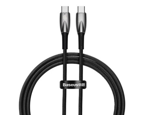 Кабель Baseus Glimmer Series Fast Charging Data Cable Type-C to Type-C 100W 1m Black (CADH000701) Кабель Baseus Glimmer Series Fast Charging Data Cable Type-C to Type-C 100W 1m Black (CADH000701)