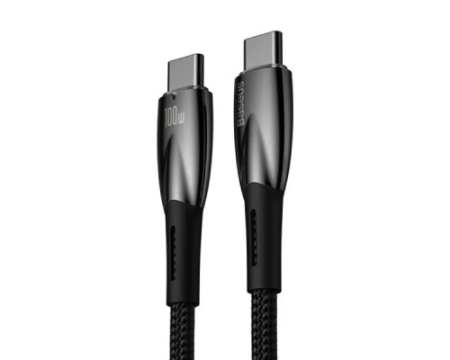 Кабель Baseus Glimmer Series Fast Charging Data Cable Type-C to Type-C 100W 1m Black (CADH000701) Кабель Baseus Glimmer Series Fast Charging Data Cable Type-C to Type-C 100W 1m Black (CADH000701)
