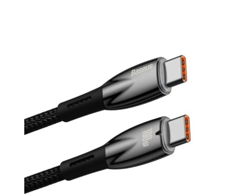 Кабель Baseus Glimmer Series Fast Charging Data Cable Type-C to Type-C 100W 1m Black (CADH000701) Кабель Baseus Glimmer Series Fast Charging Data Cable Type-C to Type-C 100W 1m Black (CADH000701)