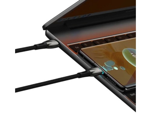 Кабель Baseus Glimmer Series Fast Charging Data Cable Type-C to Type-C 100W 1m Black (CADH000701) Кабель Baseus Glimmer Series Fast Charging Data Cable Type-C to Type-C 100W 1m Black (CADH000701)