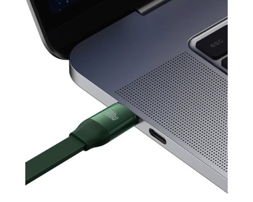 Кабель Baseus Bright Mirror 2 Series Retractable 3-in-1 Fast Charging  Data Cable Type-C to M+L+C 100W 1.1m Green (CAMJ010206)