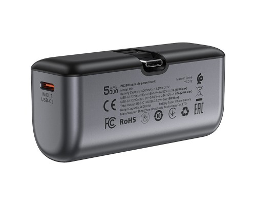 Зовнішній акумулятор ACEFAST M9-5000 PD20W capsule power bank Black (6974316283201) Зовнішній акумулятор ACEFAST M9-5000 PD20W capsule power bank Black (6974316283201)