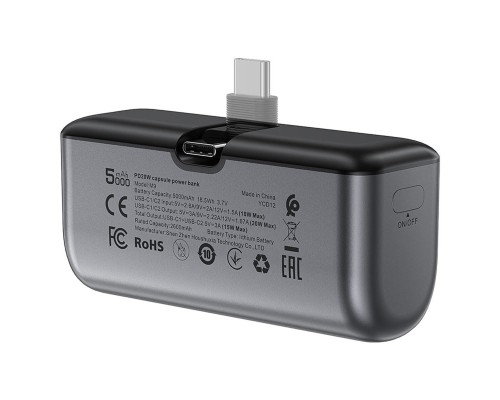 Зовнішній акумулятор ACEFAST M9-5000 PD20W capsule power bank Black (6974316283201) Зовнішній акумулятор ACEFAST M9-5000 PD20W capsule power bank Black (6974316283201)