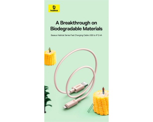 Кабель Baseus Habitat Series Fast Charging Cable Type-C to iP 20W 2m Wheat Pink (P10360201421-01) Кабель Baseus Habitat Series Fast Charging Cable Type-C to iP 20W 2m Wheat Pink (P10360201421-01)