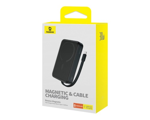 Зовнішній акумулятор Baseus Magnetic Mini Wireless Fast Charge Power Bank Type-C Edition 10000mAh 30W Cluster Black (P1002210B113-00) Зовнішній акумулятор Baseus Magnetic Mini Wireless Fast Charge Power Bank Type-C Edition 10000mAh 30W Cluster Black (P1002210B113-00)
