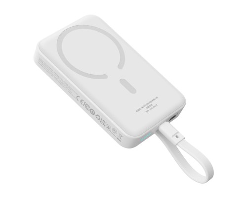 Зовнішній акумулятор Baseus Magnetic Mini Wireless Fast Charge Power Bank Type-C Edition 10000mAh 30W Stellar White (P1002210B223-00) Зовнішній акумулятор Baseus Magnetic Mini Wireless Fast Charge Power Bank Type-C Edition 10000mAh 30W Stellar White (P1002210B223-00)
