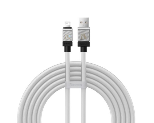 Кабель Baseus CoolPlay Series Fast Charging Cable USB to iP 2.4A 2m White (CAKW000502) Кабель Baseus CoolPlay Series Fast Charging Cable USB to iP 2.4A 2m White (CAKW000502)