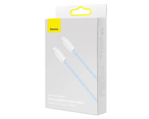 Кабель Baseus Dynamic Series Fast Charging Data Cable Type-C to Type-C 100W 2m Blue (CALD000303) Кабель Baseus Dynamic Series Fast Charging Data Cable Type-C to Type-C 100W 2m Blue (CALD000303)