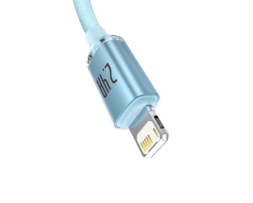 Кабель Baseus Crystal Shine Series Fast Charging Data Cable USB to iP 2.4A 1.2m Sky Blue (CAJY001103) Кабель Baseus Crystal Shine Series Fast Charging Data Cable USB to iP 2.4A 1.2m Sky Blue (CAJY001103)