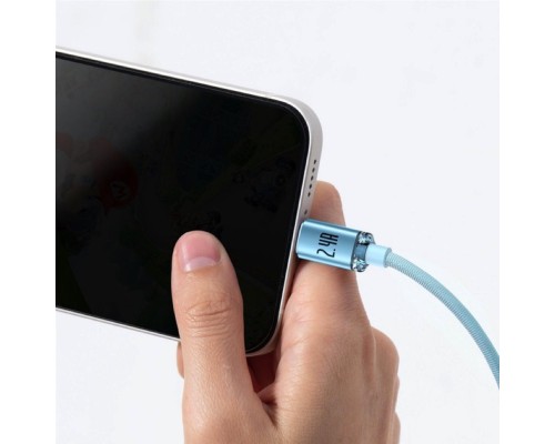 Кабель Baseus Crystal Shine Series Fast Charging Data Cable USB to iP 2.4A 1.2m Sky Blue (CAJY001103) Кабель Baseus Crystal Shine Series Fast Charging Data Cable USB to iP 2.4A 1.2m Sky Blue (CAJY001103)