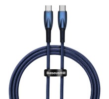 Кабель Baseus Glimmer Series Fast Charging Data Cable Type-C to Type-C 100W 1m Blue (CADH000703)