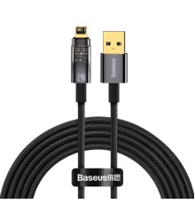 Кабель Baseus Explorer Series Auto Power-Off Fast Charging Data Cable USB to IP 2.4A 1m Black (CATS000401)
