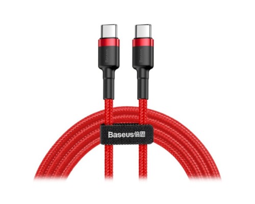 Дата кабель USB-C to USB-C 2.0m USB 3.1 3A red-black Baseus (CATKLF-H09)